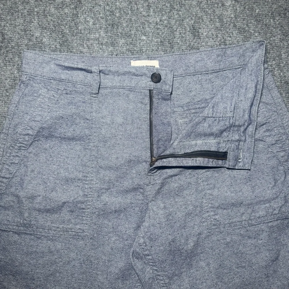 Taylor Stitch Shorts The Trail Short Virgin Cotton Men 34 Blue 9 Inch Inseam